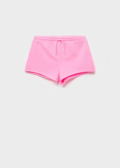 Mango Teen Comfy Shorts Neon Pink