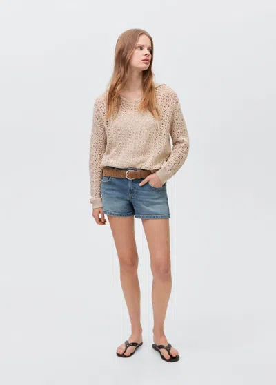 Mango Teen Shorts Medium Vintage Blue
