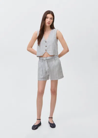 Mango Teen Shorts Off White In Blanc Cassé