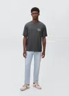 Mango Teen Short-sleeved Printed T-shirt Charcoal