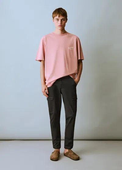 Mango Teen Short-sleeved Printed T-shirt Pastel Pink