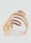 Mango Teen Snake-effect Cuff Gold