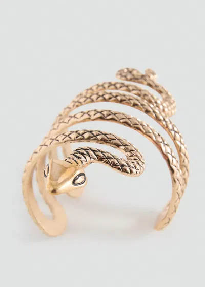 Mango Teen Snake-effect Cuff Gold