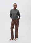 Mango Teen Star Knitted Sweater Medium Heather Grey In Gray