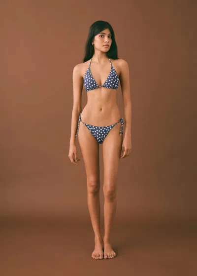 Mango Teen Stars Print Bikini Charcoal