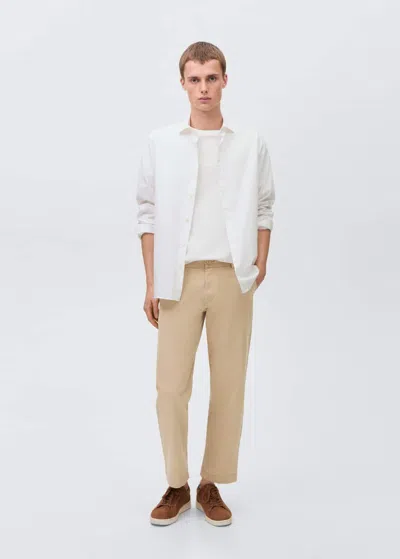 Mango Teen Straight-fit Chino Trousers Sand