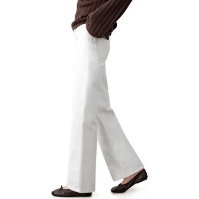 Mango Teen Straight Leg Jeans In White