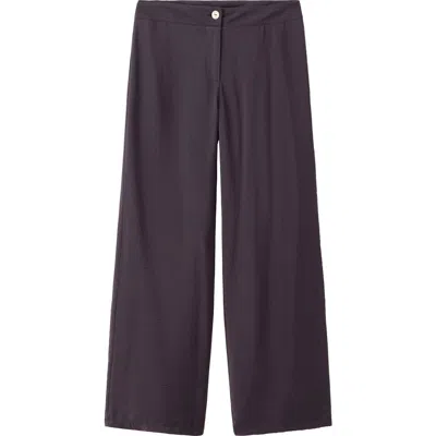 Mango Teen Straight Leg Pants In Blue