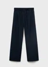 Mango Teen Pantalon Bleu Marine Foncé - Fille - L -