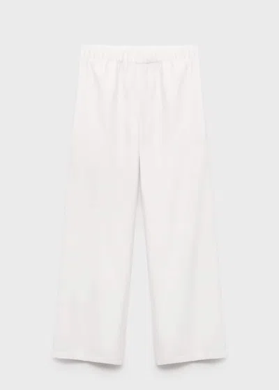 Mango Teen Pantalon Blanc Cassé - Fille - M -