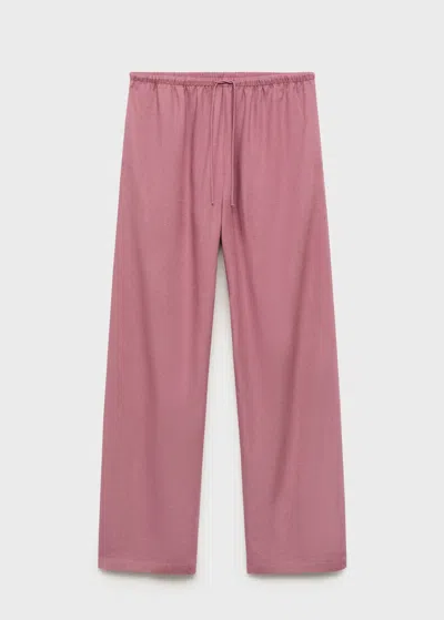 Mango Teen Pantalon Rose Pastel - Fille - L -