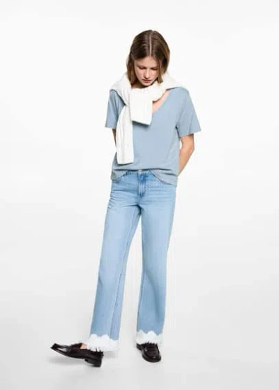 Mango Teen Jeans Bleu Moyen - Fille - Xxs -
