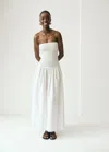 Mango Teen Strapless Maxi-dress Off White