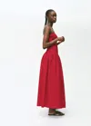 Mango Teen Strapless Maxi-dress Red