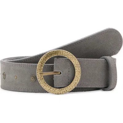 Mango Teen Stud Leather Belt In Gray