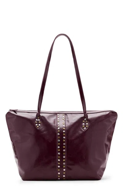 Mango Teen Studded Faux Leather Tote In Purple