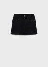 Mango Teen Studded Mini-skirt Black Denim