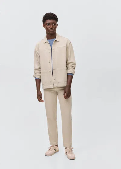 Mango Teen Shirt Beige
