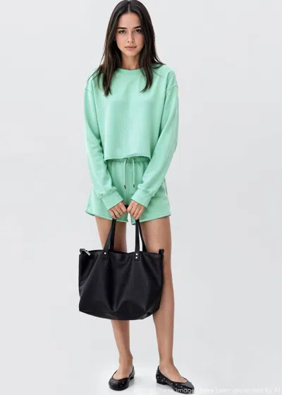 Mango Teen Sweatshirt With Seamless Finish Green