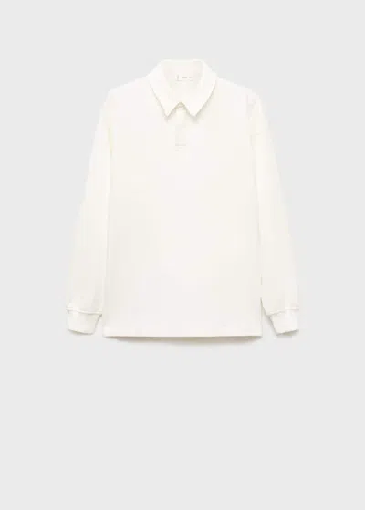 Mango Teen Polo-neck Sweatshirt Off White