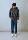 Mango Teen Kangaroo Message Sweatshirt Charcoal In Charcoal