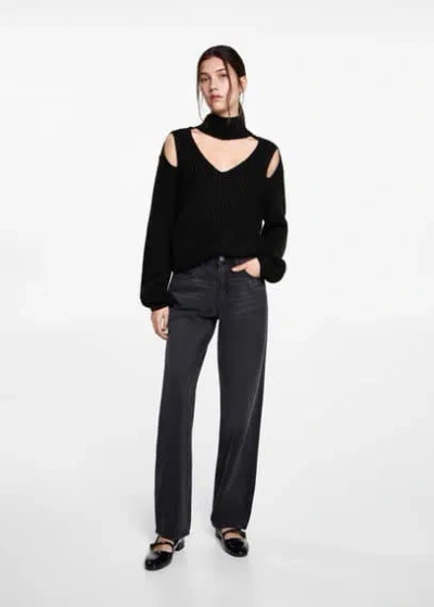 Mango Teen Sweater Black