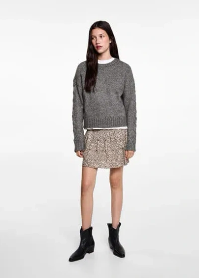 Mango Teen Sweater Grey