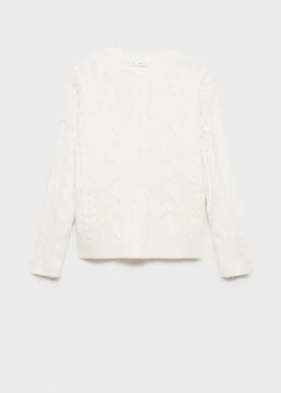 Mango Teen Sweater Off White