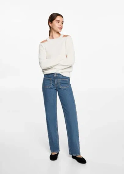 Mango Teen Sweater Off White