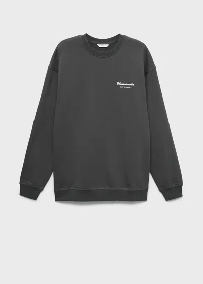 Mango Teen Sweatshirt Charcoal In Gray