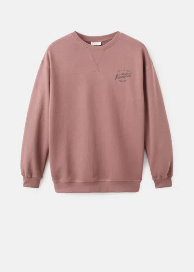 Mango Teen Sweatshirt Maroon In Purple