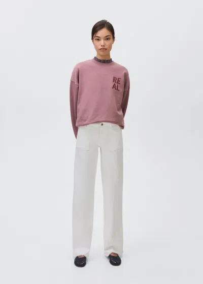 Mango Teen Sweatshirt Pastel Pink