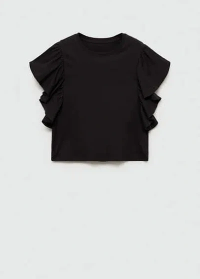 Mango Teen T-shirt Black