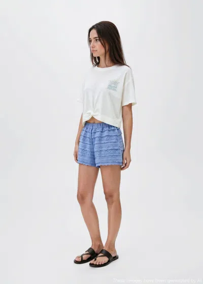 Mango Teen Knot Crop T-shirt Off White