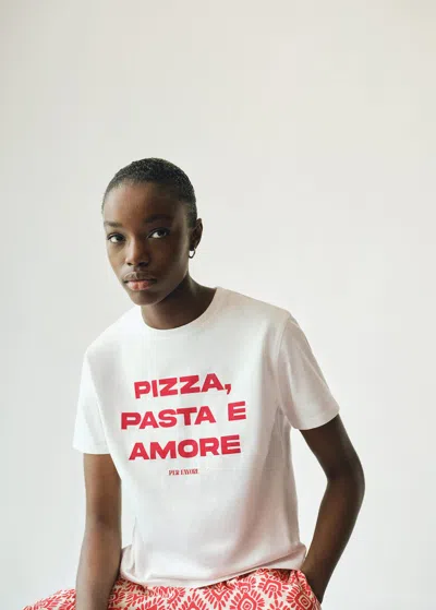 Mango Teen Short-sleeved Printed T-shirt Off White
