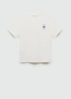 MANGO TEEN PRINTED T-SHIRT ON THE BACK OFF WHITE