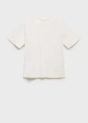 Mango Teen T-shirt Off White In Off White