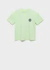 Mango Teen T-shirt Pastel Green In Pastel Green