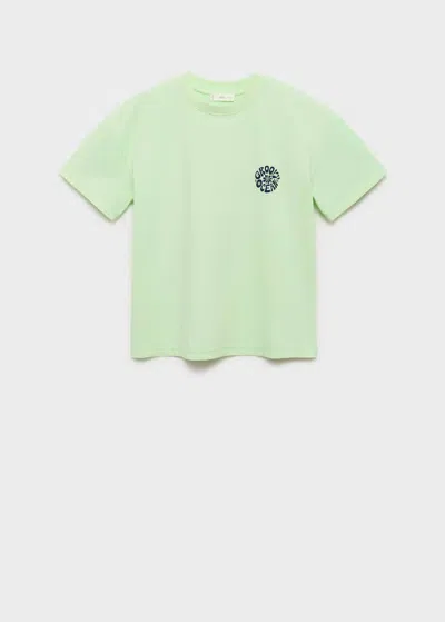Mango Teen T-shirt Pastel Green