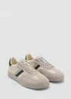 Mango Teen Tennis Combinées Cuir Daim Blanc Cassé - Garçon - 43 -