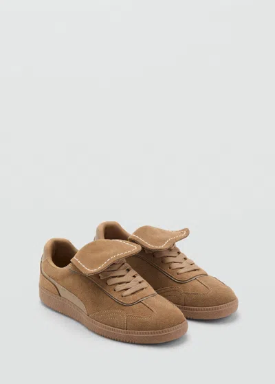 Mango Teen Tennis Combinées Cuir Daim Sable - Fille - 39 -