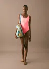 Mango Teen Maillot De Bain Texturé Corail - Fille - S -