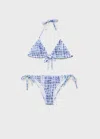 Mango Teen Tie-dye Bikini Vibrant Blue In Vibrant Blue