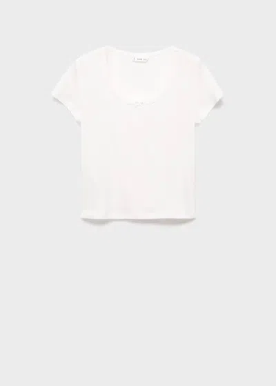 Mango Teen T-shirt Blanc Cassé - Fille - M -  In White