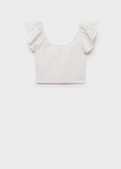 Mango Teen Top Off White