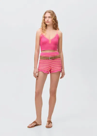 Mango Teen Top Rose - Fille - S -  In Pink