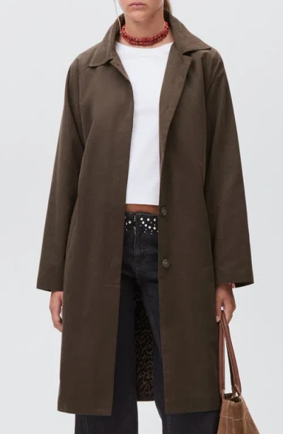 Mango Teen Trench Coat In Brown