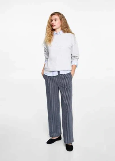 Mango Teen Trousers Dark Navy