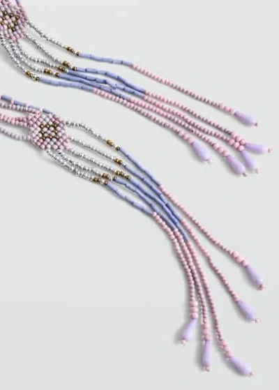 Mango Teen Two-strand Bead Necklace Lavender