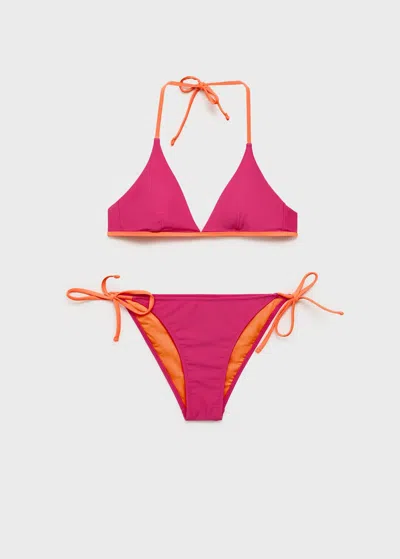 Mango Teen Two-tone Bikini Pastel Pink